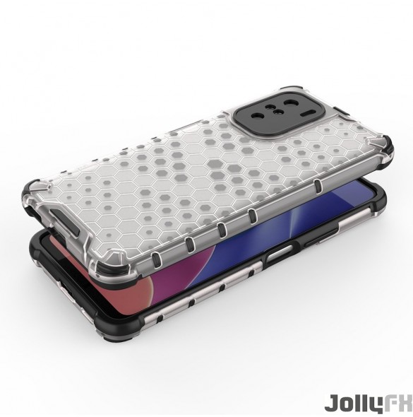 JollyFX Honeycomb fodral pansarfodral med en gelram för Xiaomi Redmi K40 Pro Plus / K40 Pro / K40 / Poco F3 - Grön