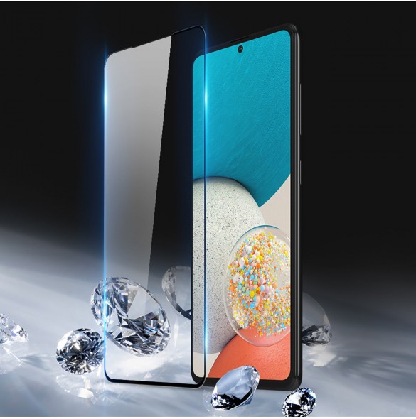 Dux Ducis 9D härdat glas helskärm 9H helskärmshärdat glas med ram för Samsung Galaxy A73 - Svart (väskvänlig)