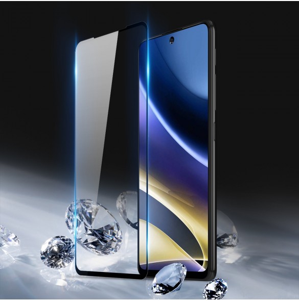 Dux Ducis 9D härdat glas helskärm 9H helskärmshärdat glas med ram för Motorola Moto G51 5G - Svart (väskvänlig)