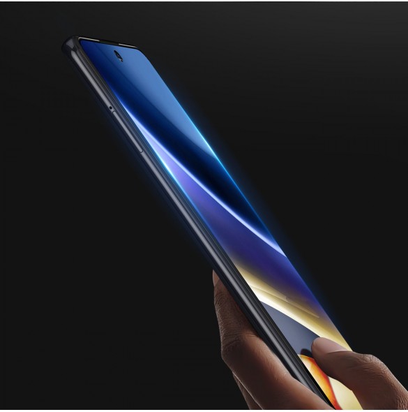 Dux Ducis 9D härdat glas helskärm 9H helskärmshärdat glas med ram för Motorola Moto G51 5G - Svart (väskvänlig)