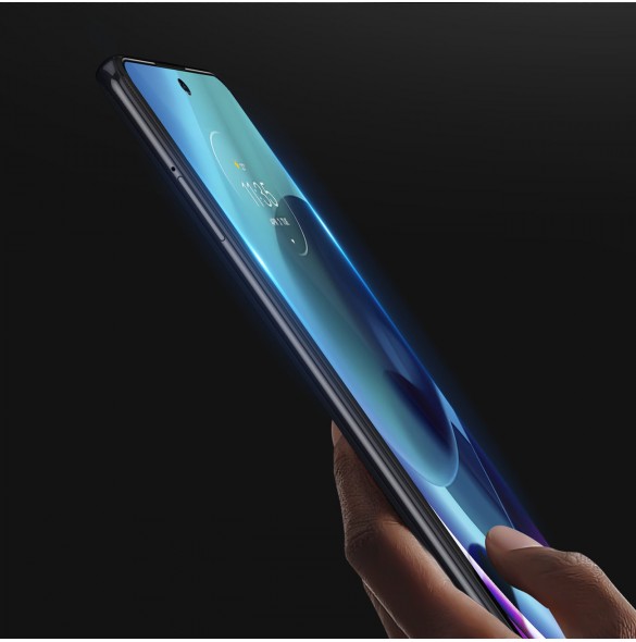 Dux Ducis 9D härdat glas helskärm 9H helskärmshärdat glas med ram för Motorola Moto G71 5G - Svart (väskvänlig)