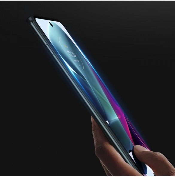 Dux Ducis 9D härdat glas helskärm 9H helskärmshärdat glas med ram för Motorola Moto G200 5G / Edge S30 - Svart (väskvänlig)