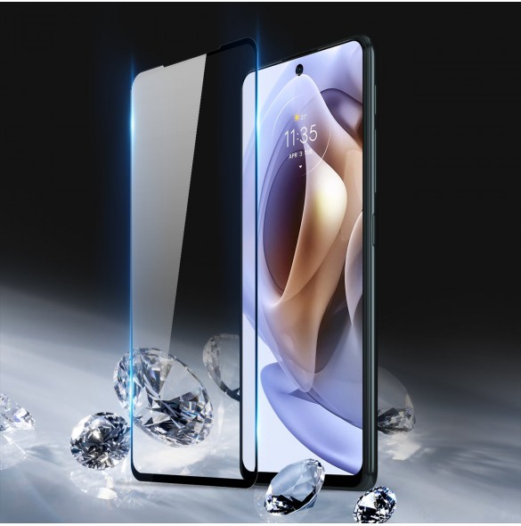 Dux Ducis 9D härdat glas helskärm 9H helskärmshärdat glas med ram för Motorola Moto G41 / G31 - Svart (väskvänlig)