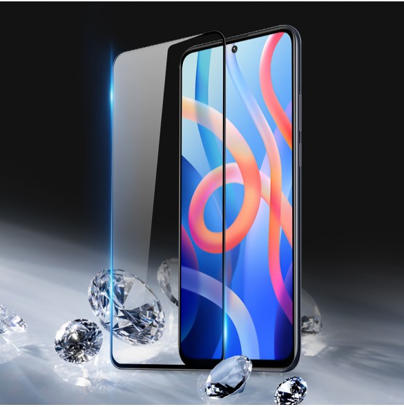 Dux Ducis 9D härdat glas helskärm 9H helskärmshärdat glas med ram för Xiaomi Poco M4 Pro 5G - Svart (väskvänlig)