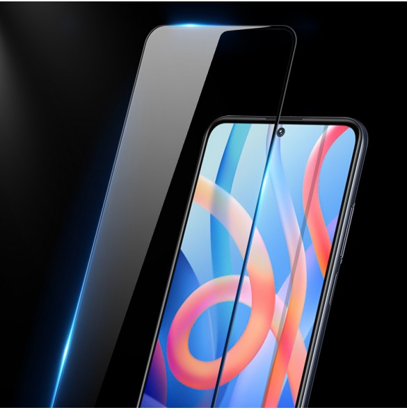 Dux Ducis 9D härdat glas helskärm 9H helskärmshärdat glas med ram för Xiaomi Poco M4 Pro 5G - Svart (väskvänlig)