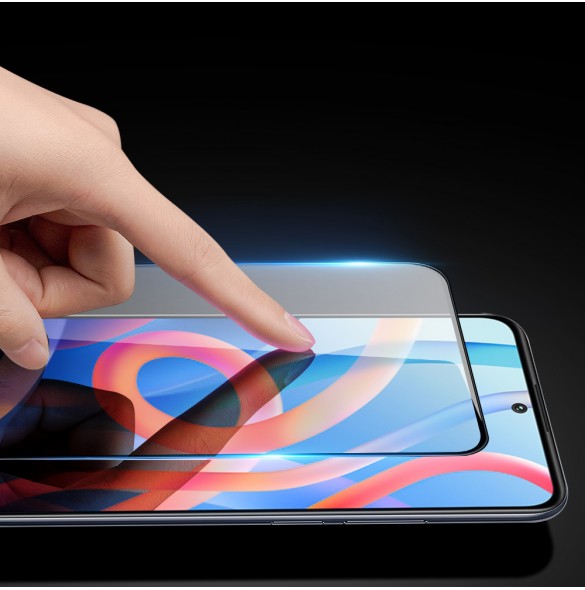 Dux Ducis 9D härdat glas helskärm 9H helskärmshärdat glas med ram för Xiaomi Poco M4 Pro 5G - Svart (väskvänlig)