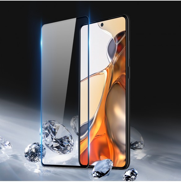 Dux Ducis 9D härdat glas helskärm 9H helskärmshärdat glas med ram för Xiaomi Mi 11T Pro / Mi 11T - Svart (väskvänlig)