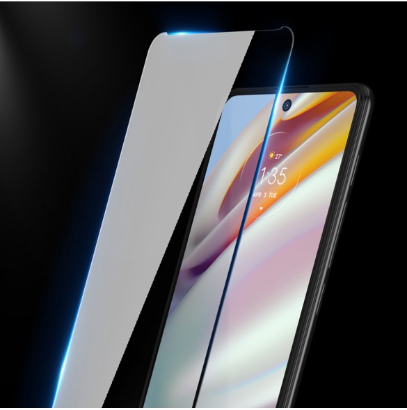Dux Ducis 9D Tough Screen Protector i härdat glas heltäckande med ram för Motorola Moto G60S / Moto G60 - Svart (väskvänlig)