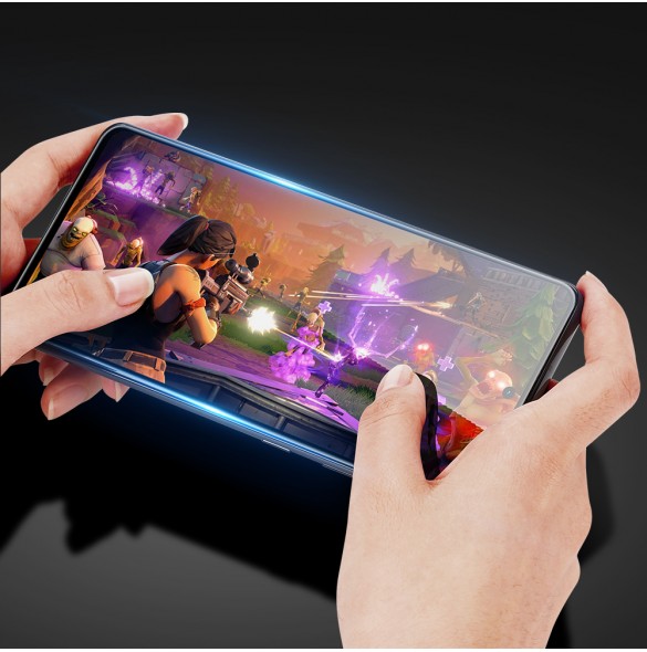 Dux Ducis 9D Tough Screen Protector i härdat glas täckt med ram för Motorola Moto Edge 20 Lite - Svart (väskvänlig)