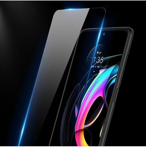 Dux Ducis 9D Tough Screen Protector i härdat glas täckt med ram för Motorola Moto Edge 20 Lite - Svart (väskvänlig)