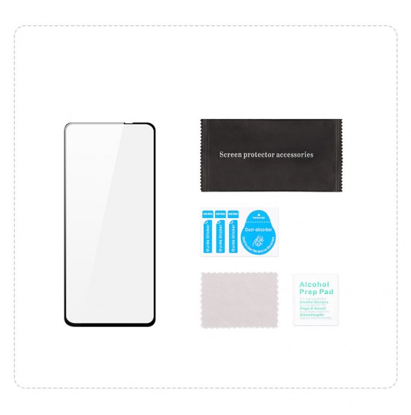 Dux Ducis 9D Tough Screen Protector i härdat glas täckt med ram för OnePlus Nord 2 5G - Svart (väskvänlig)