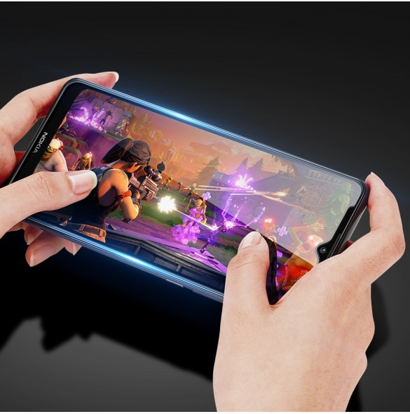 Dux Ducis 9D Tough Screen Protector i härdat glas helt täckt med ram för Nokia C20 / C10 - Svart (väskvänlig)