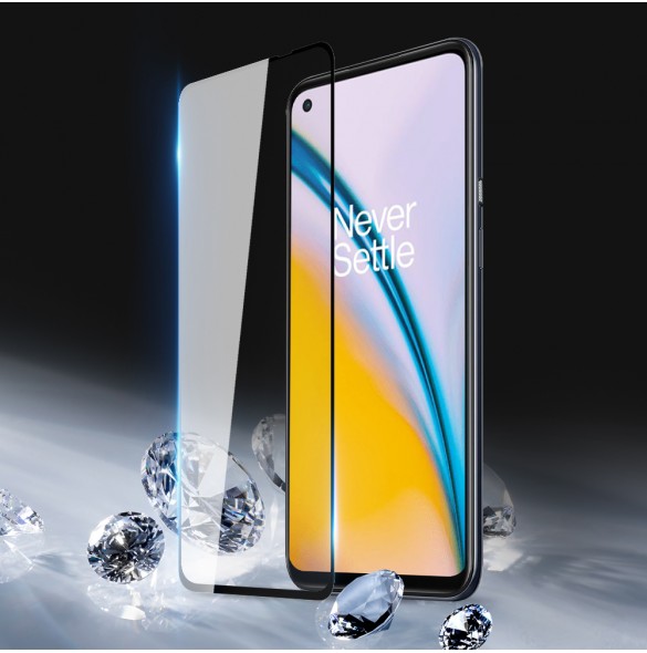 Dux Ducis 9D Tough Screen Protector i härdat glas täckt med ram för OnePlus Nord N200 5G - Svart (väskvänlig)