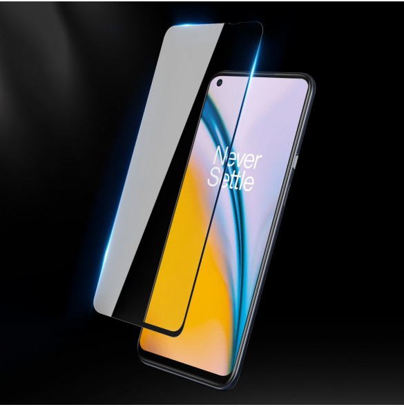 Dux Ducis 9D Tough Screen Protector i härdat glas täckt med ram för OnePlus Nord N200 5G - Svart (väskvänlig)
