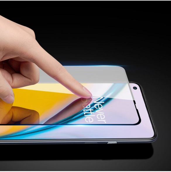 Dux Ducis 9D Tough Screen Protector i härdat glas täckt med ram för OnePlus Nord N200 5G - Svart (väskvänlig)