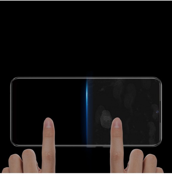 Dux Ducis 9D Tough Screen Protector i härdat glas helt täckt med ram för Vivo Y72 5G - Genomskinligt (väskvänlig)