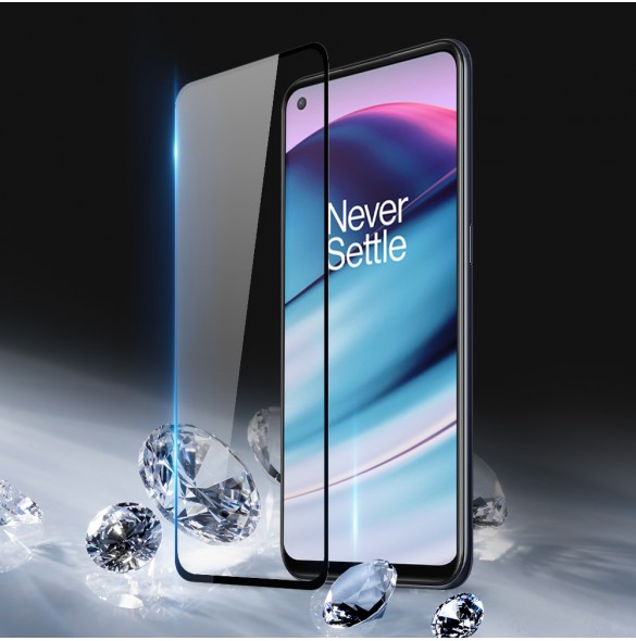 Dux Ducis 9D Tough Screen Protector i härdat glas heltäckt med ram för OnePlus Nord CE 5G - Genomskinligt (väskvänlig)