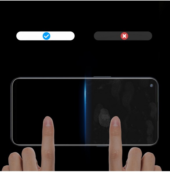 Dux Ducis 9D Tough Screen Protector i härdat glas heltäckt med ram för OnePlus Nord CE 5G - Genomskinligt (väskvänlig)