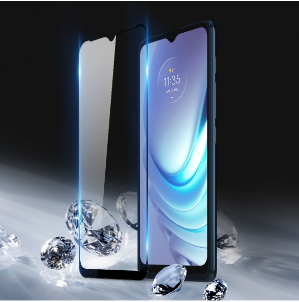 Dux Ducis 9D Tough Screen Protector i härdat glas heltäckande med ram för Motorola Moto G50 - Genomskinligt (väskvänlig)
