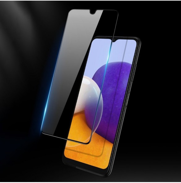 Dux Ducis 9D Tough Screen Protector i härdat glas täckt med ram för Samsung Galaxy A22 4G - Svart (väskvänlig)