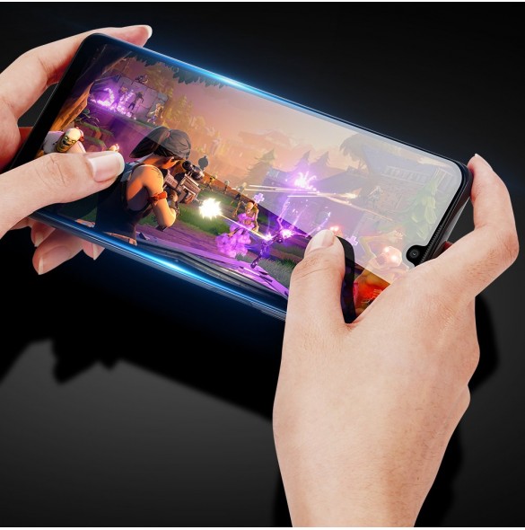 Dux Ducis 9D Tough Screen Protector i härdat glas täckt med ram för Samsung Galaxy A22 4G - Svart (väskvänlig)