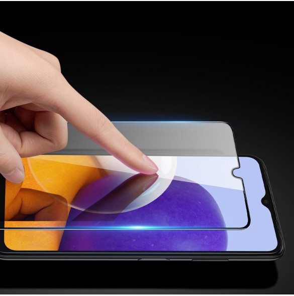 Dux Ducis 9D Tough Screen Protector i härdat glas täckt med ram för Samsung Galaxy A22 4G - Svart (väskvänlig)