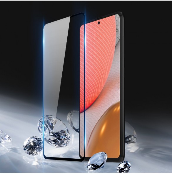 Dux Ducis 9D Tough Screen Protector i härdat glas täckt med ram för Samsung Galaxy A72  - Svart (väskvänlig)
