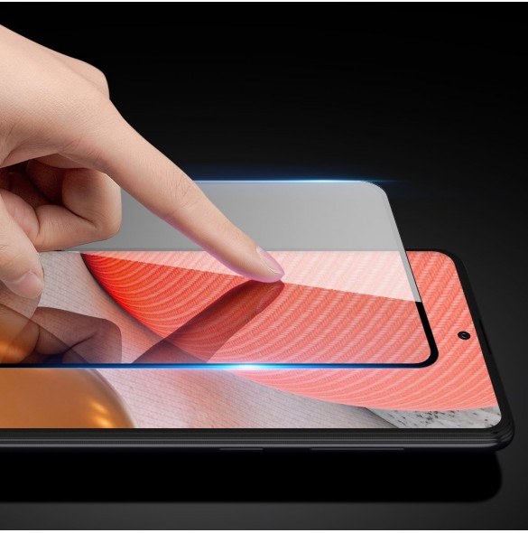 Dux Ducis 9D Tough Screen Protector i härdat glas täckt med ram för Samsung Galaxy A72  - Svart (väskvänlig)