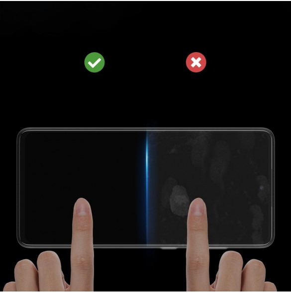 Dux Ducis 9D Tough Screen Protector i härdat glas täckt med ram för Samsung Galaxy A72  - Svart (väskvänlig)