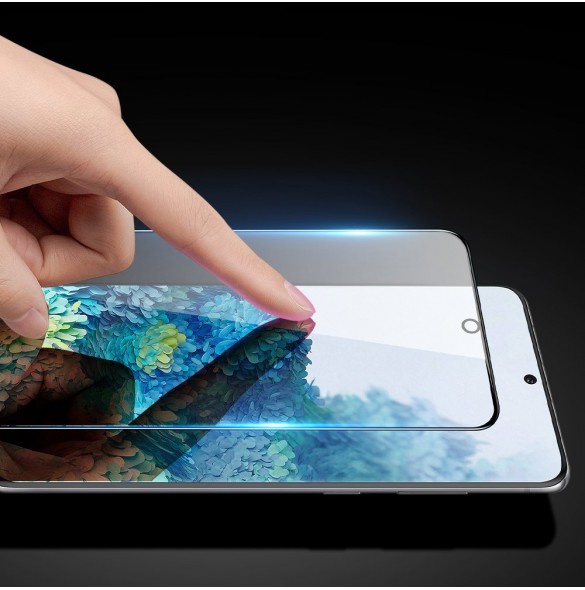 Dux Ducis 9D Tough Screen Protector i härdat glas täckt med ram för Samsung Galaxy S21 5G - Svart (väskvänlig)