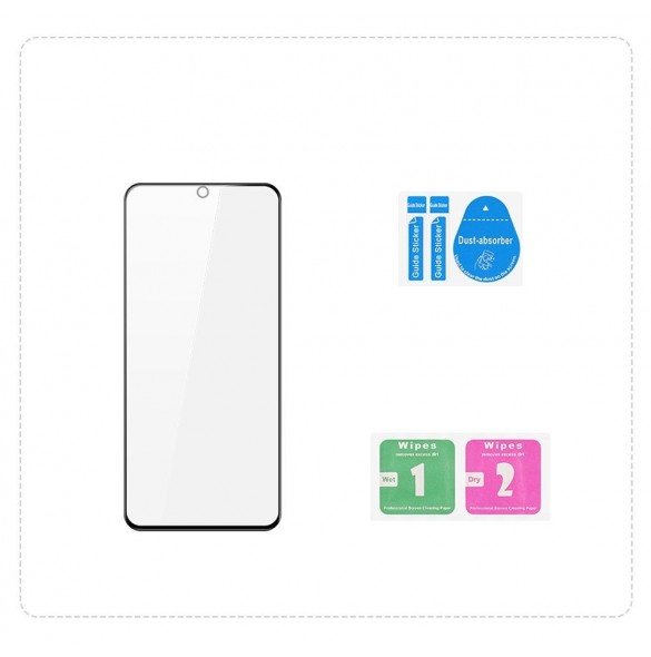 Dux Ducis 9D Tough Screen Protector i härdat glas täckt med ram för Samsung Galaxy S21 5G - Svart (väskvänlig)