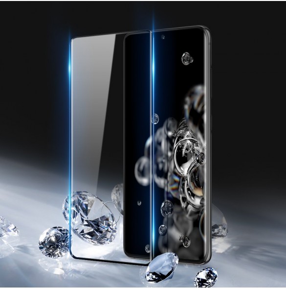 Dux Ducis 9D Tough Screen Protector av härdat glas täckt med ram för Samsung Galaxy S21 Ultra 5G - Svart (välvänlig)