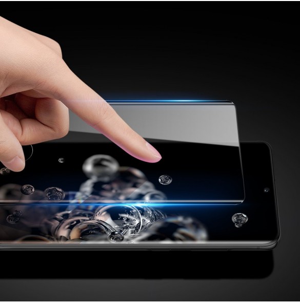 Dux Ducis 9D Tough Screen Protector av härdat glas täckt med ram för Samsung Galaxy S21 Ultra 5G - Svart (välvänlig)