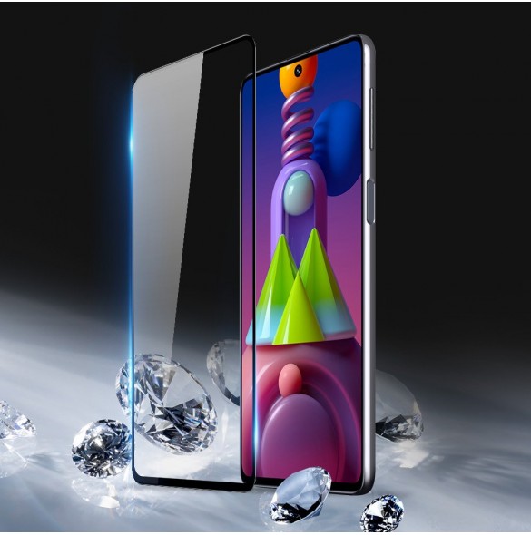 Dux Ducis 9D Tough Screen Protector i härdat glas täckt med ram för Samsung Galaxy M51 - Svart (väskvänlig)