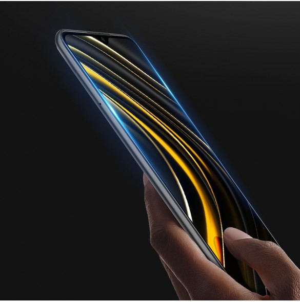 Dux Ducis 9D Tough Screen Protector i härdat glas täckt med ram för Xiaomi Poco M3 - Svart (väskvänlig)