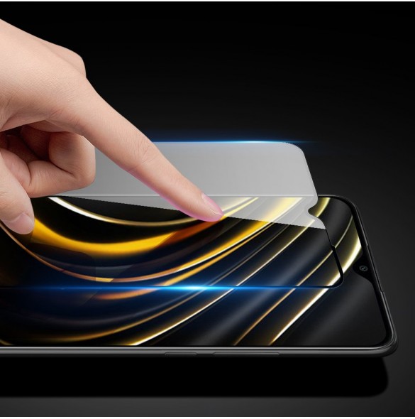 Dux Ducis 9D Tough Screen Protector i härdat glas täckt med ram för Xiaomi Poco M3 - Svart (väskvänlig)