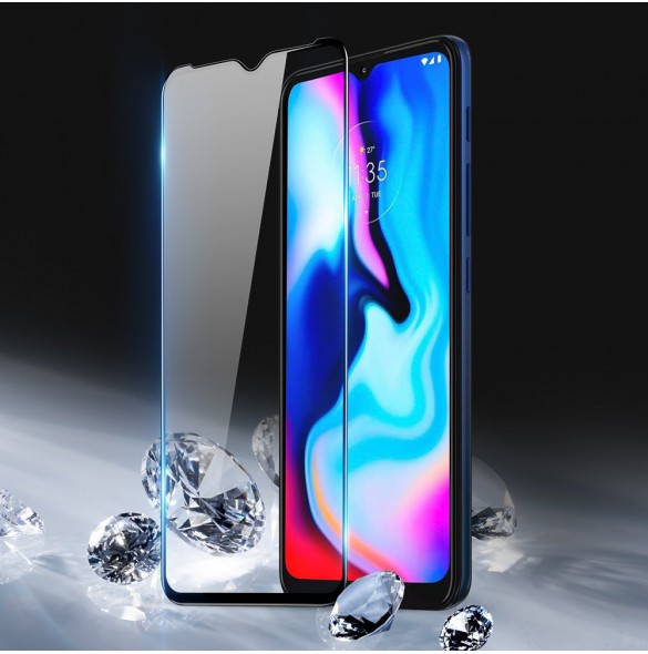 Dux Ducis 9D Tough Screen Protector i härdat glas heltäckande med ram för Motorola Moto G9 Play / Moto E7 Plus - Svart