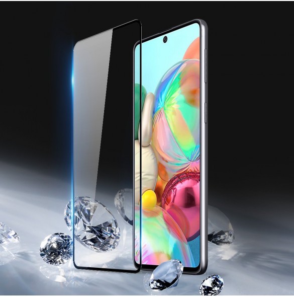 Dux Ducis 9D Tough Screen Protector i härdat glas täckt med ram för Samsung Galaxy A71 - Svart (väskvänlig)