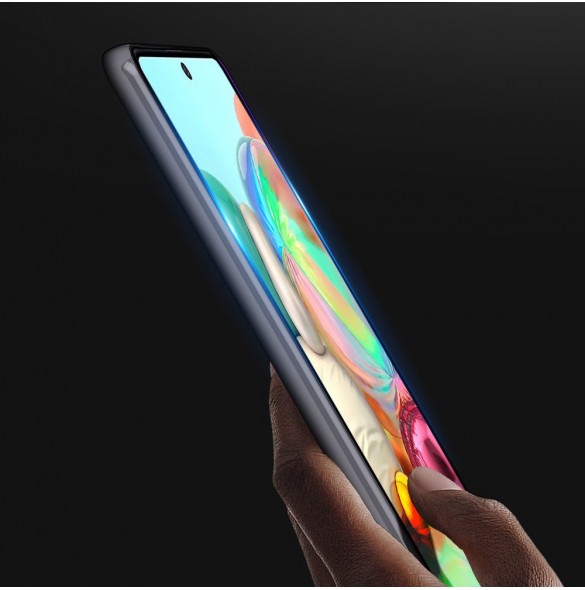 Dux Ducis 9D Tough Screen Protector i härdat glas täckt med ram för Samsung Galaxy A71 - Svart (väskvänlig)