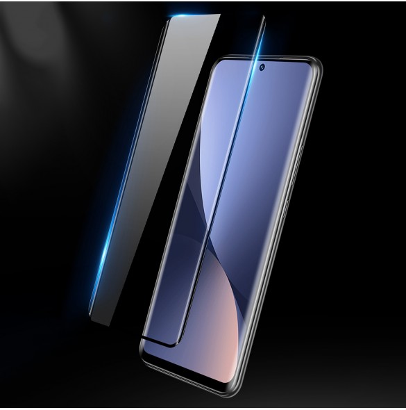 Dux Ducis 10D härdat glas 9H helskärm slitstarkt härdat glas med ram Xiaomi 12 / 12X - svart (väskvänlig)