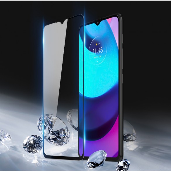 Dux Ducis 10D härdat glas 9H helskärmshärdat glas med ram Motorola Moto E20 - Svart (väskvänlig)