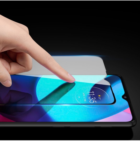 Dux Ducis 10D härdat glas 9H helskärmshärdat glas med ram Motorola Moto E20 - Svart (väskvänlig)