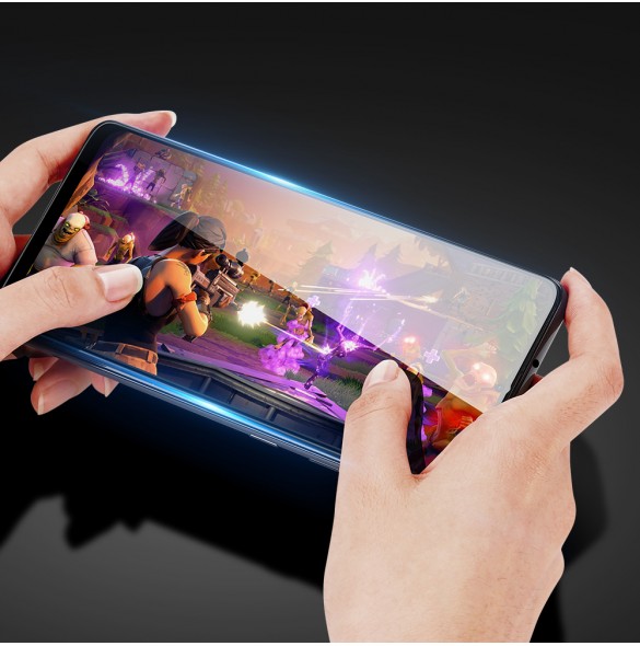 Dux Ducis 10D härdat glas helskärm 9H härdat glas med ram för Motorola Moto E40 - Svart (väskvänlig)