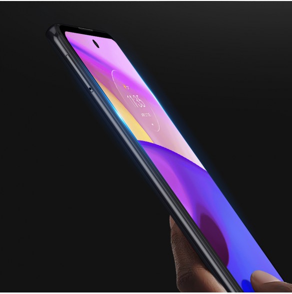 Dux Ducis 10D härdat glas helskärm 9H härdat glas med ram för Motorola Moto E40 - Svart (väskvänlig)