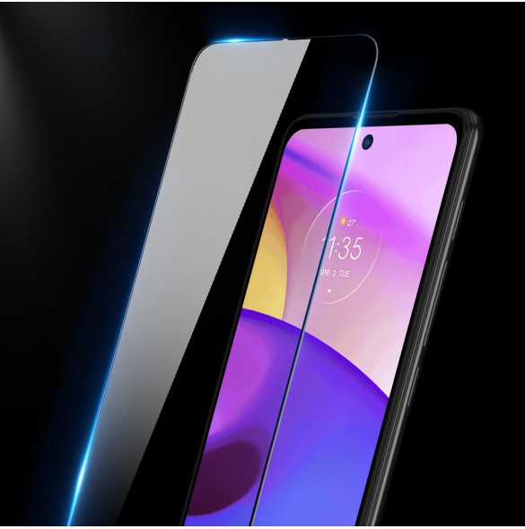 Dux Ducis 10D härdat glas helskärm 9H härdat glas med ram för Motorola Moto E40 - Svart (väskvänlig)
