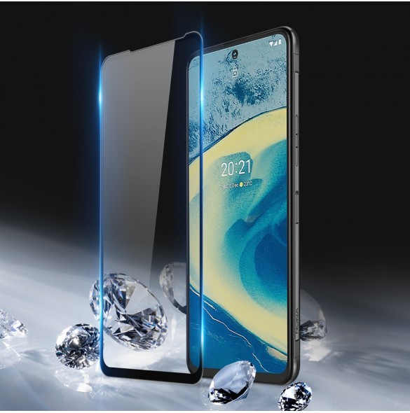 Dux Ducis 10D Tough Screen Protector i härdat glas täckt med ram för Nokia XR20 - Svart (väskvänlig)
