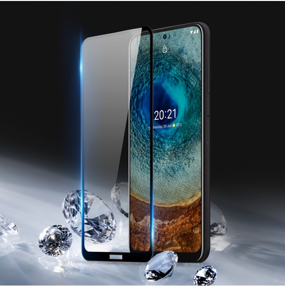 Dux Ducis 10D Tough Screen Protector i härdat glas täckt med ram för Nokia X20 / X10 - Svart (väskvänlig)