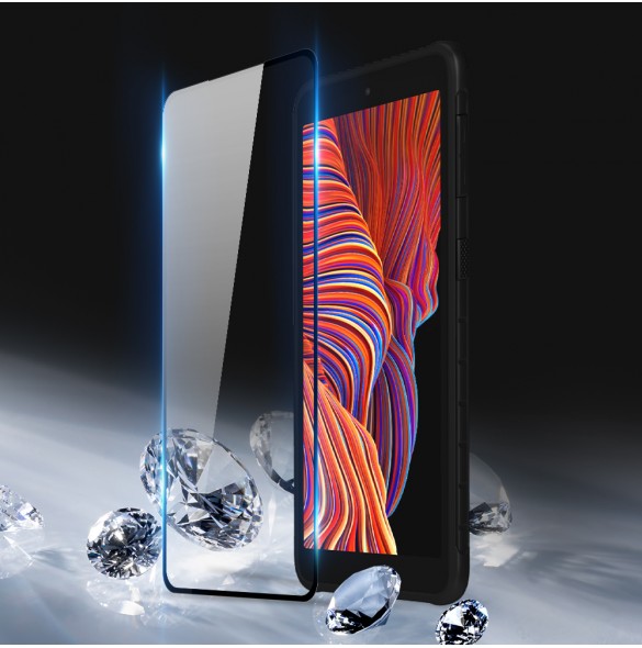 Dux Ducis 10D Tough Screen Protector i härdat glas täckt med ram för Samsung Galaxy XCover Pro - Svart (väskvänlig)