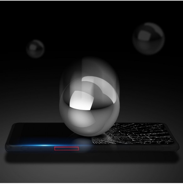 Dux Ducis 10D Tough Screen Protector i härdat glas täckt med ram för Samsung Galaxy XCover 5 - Svart (välvänlig)
