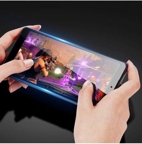 Dux Ducis 10D Tough Screen Protector i härdat glas täckt med ram för Samsung Galaxy XCover 5 - Svart (välvänlig)